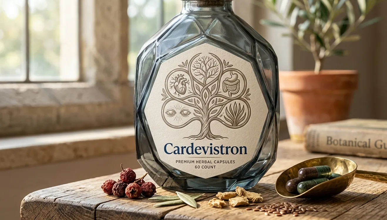 Cardevistron 5-in-1 complex supplement bottle